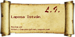 Laposa István névjegykártya